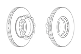 BRAKE DISC 22,5" IAM FERODO